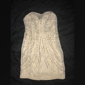 Embellished Sweetheart Dress
